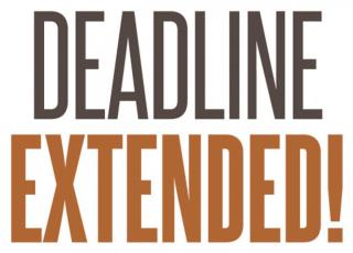 Extended deadline text