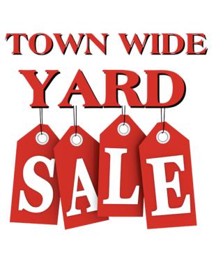 Town wide yard sale sign
