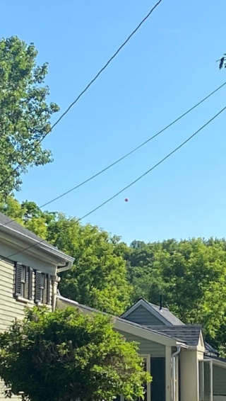 red balloon in the air