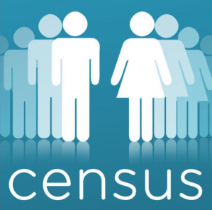 men and women ouline with census written at the bottom