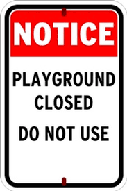 Playground Closed text message