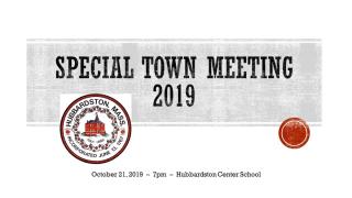 Special Town Meeting Graphic
