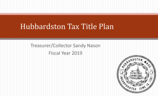 Tax Title Plan Cover