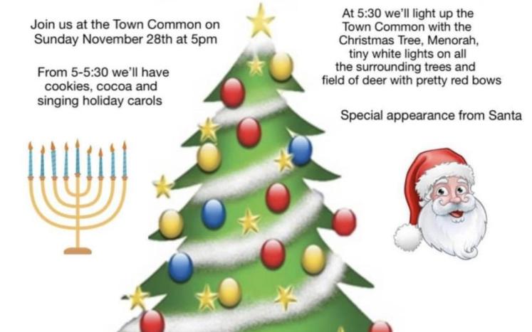 Christmas tree lighting flyer 