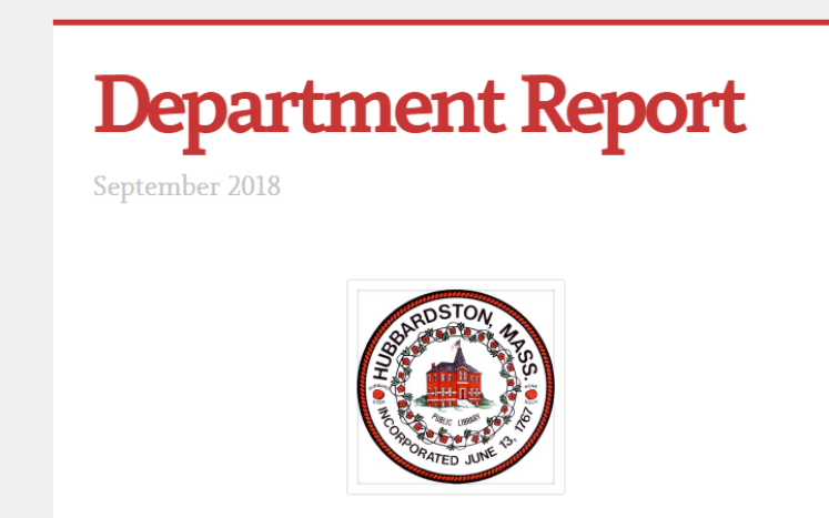 Department Report Clip