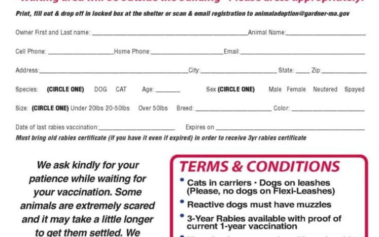 gardner rabies clinic 2023