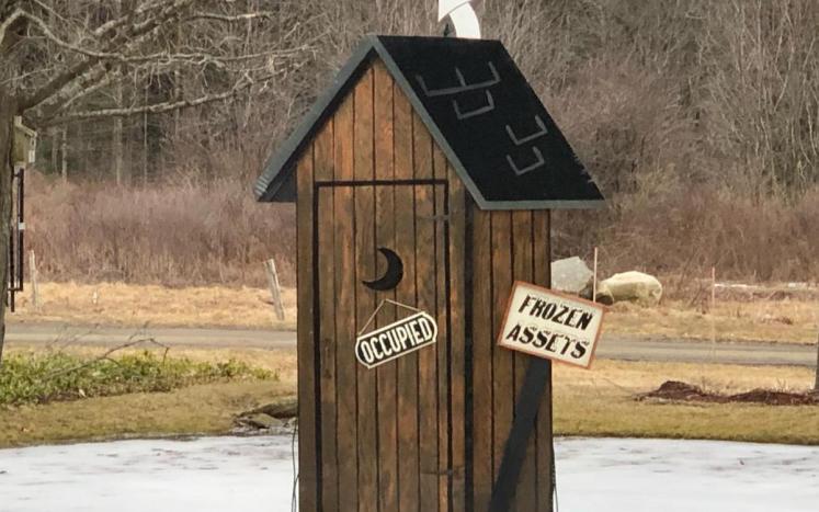 outhouse on ice