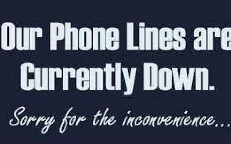 our phones are down message 