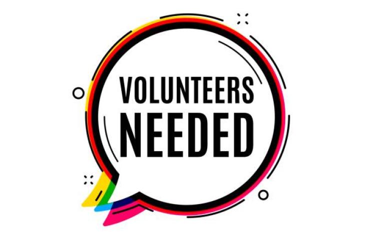 quote image with the words volunteers needed